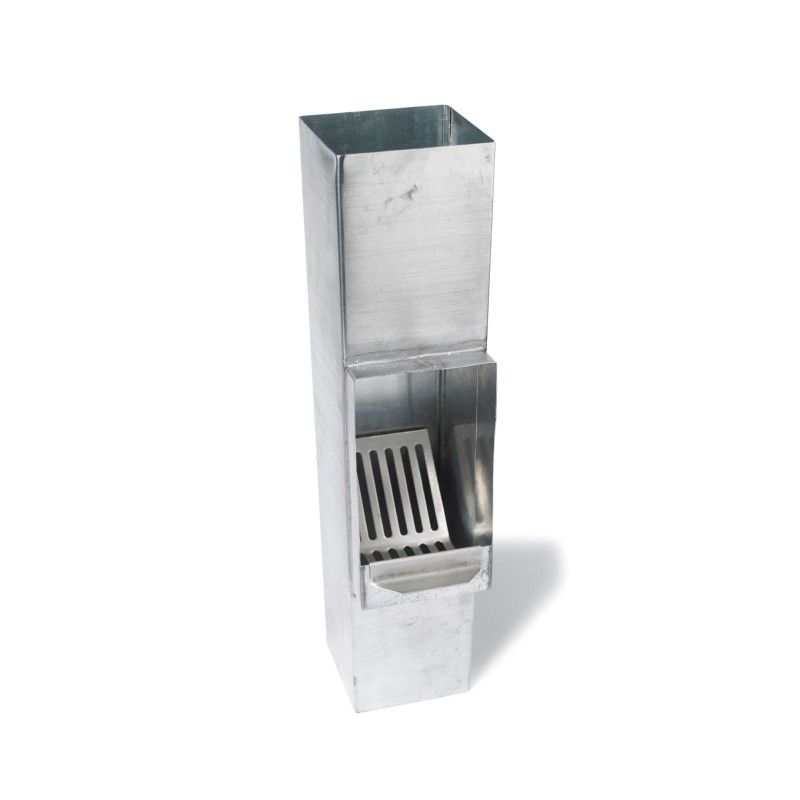 RHEINZINK Bladafscheider bladvanger 100mm vierkant zink walsblank