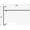 Roval aluminium daktrim 70 x 105 mm