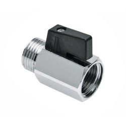 BONFIX Minikogelkraan 3/8" bi.dr. x bu.dr. (zwarte knop)