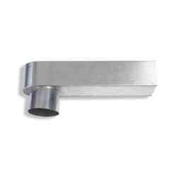 RHEINZINK Stadsuitloop walsblank Ø100mm 60 x 100mm 32cm