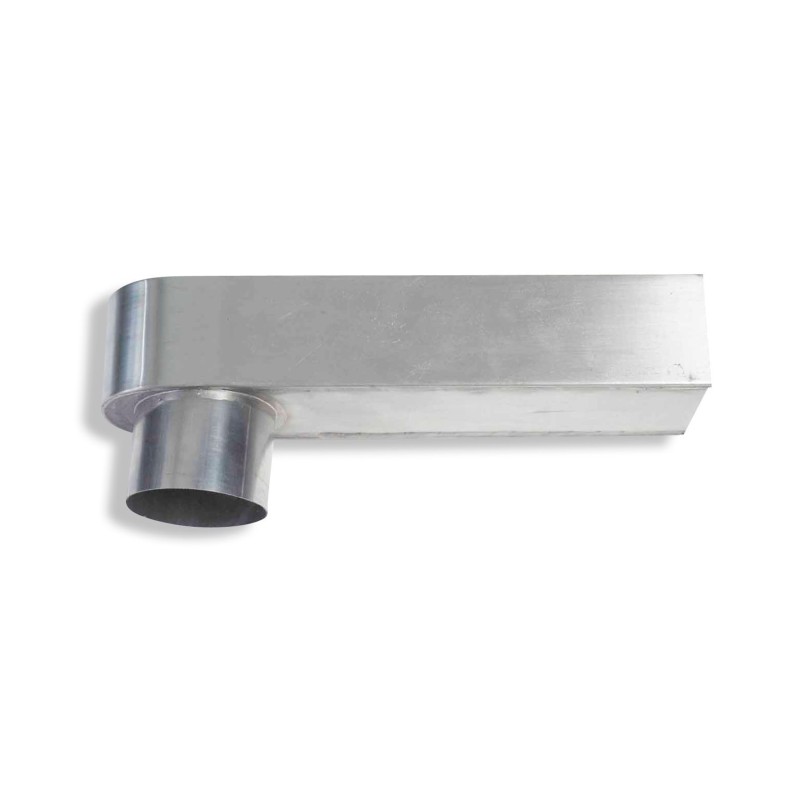RHEINZINK Stadsuitloop walsblank Ø100mm 60 x 100mm 32cm