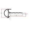 Roval aluminium kraaltrim geanodiseerd 26 x 40 mm