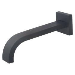 Rombo baduitloop vierkant 22 cm 1/2'' mat zwart