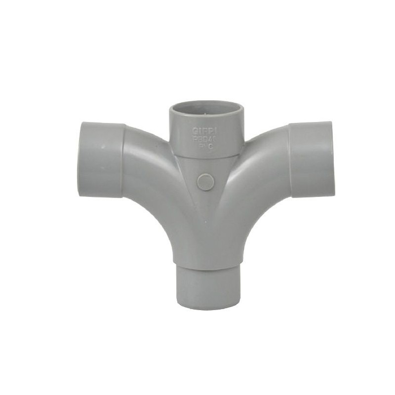 Girpi lijm dubbel T-stuk 3xMof / Spie 90gr. 40 mm