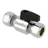 BONFIX Kogelstopkraan recht knel 15x15 (zwarte knop)