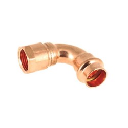 BONFIX V-press aquagas bocht 90° 3/4" bi.dr. x 22 mm