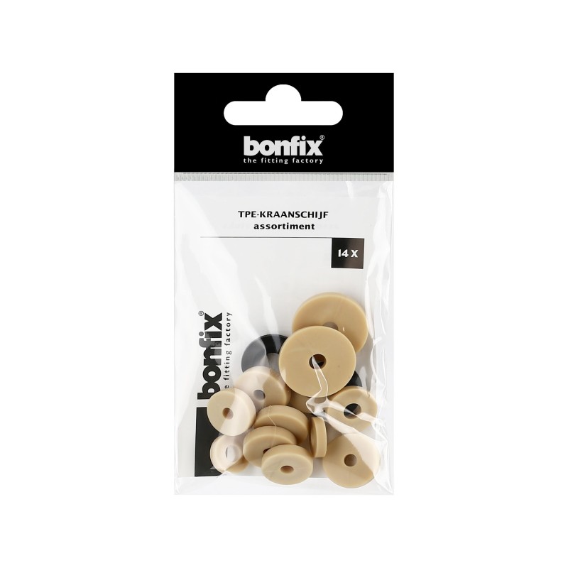 BONFIX TPE-kraanschijf assortiment 14 stuks