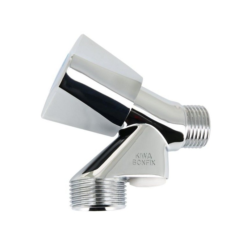 BONFIX wasmachinekraan 1/2" x 3/4" chromen knop - geen keerklep