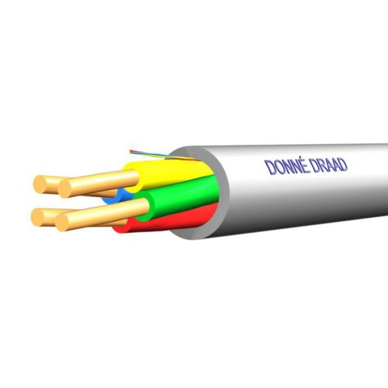 Wandkabel Dca-D-grijs 4x0,8mm Donn - doos a 100 mtr.