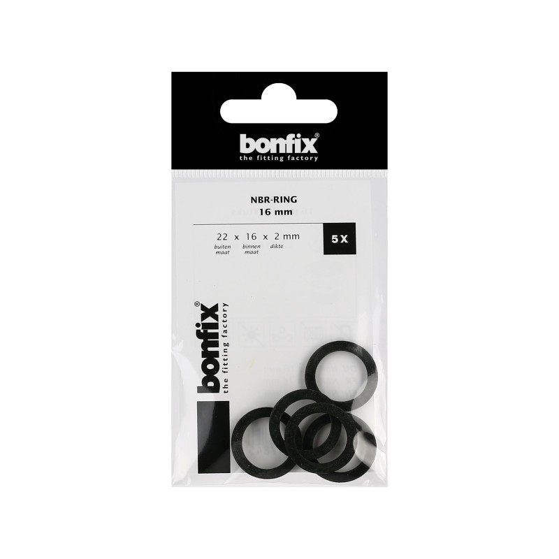BONFIX NBR-ring 16 mm (22 x 16 x 2 mm) 5 stuks