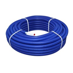 BONFIX Alu-pers systeembuis + blauwe mantel 20 x 2,0 - rol a 50 mtr