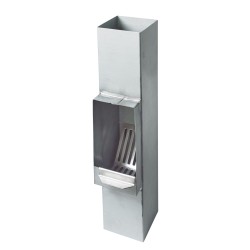 RHEINZINK Bladafscheider bladvanger 100mm vierkant blue-grey