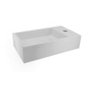 Lotte fontein rechts 40 x 22 x 10 cm solid surface mat wit