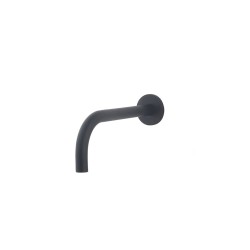 Slim 18mm uitloop rond 20cm 1/2" mat zwart