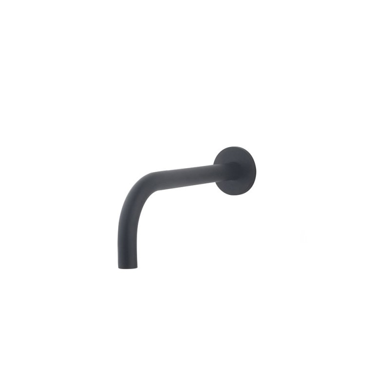 Slim 18mm uitloop rond 20cm 1/2" mat zwart