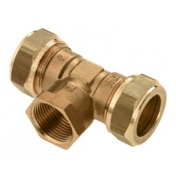 BONFIX Knel messing T-stuk 18 x 3/4" bi.dr. x 18 mm 