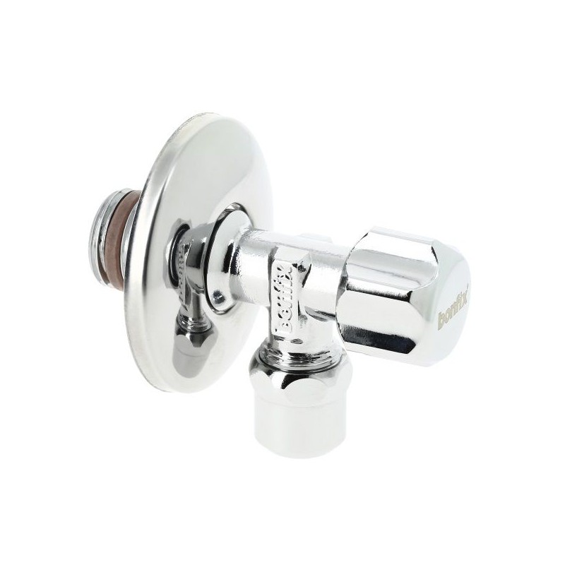 BONFIX Hoekstopkraan verchroomd 1/2" x 10 mm met rozet