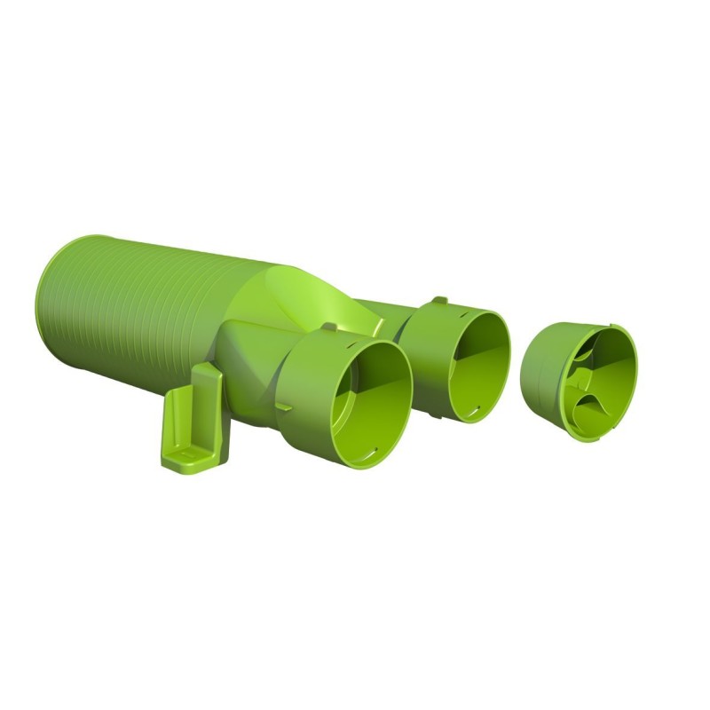 Ubbink Air Excellent AE34c Ventieladapter 180° 125 met 1 afdekkap
