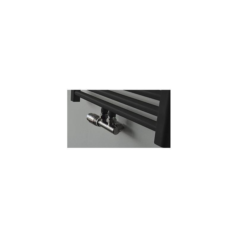 Riko onderblok set 16x2 + 15 knel haaks links - geborsteld staal