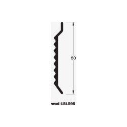 Roval aluminium knelprofiel 50 mm geponst