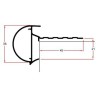 Roval aluminium kraaltrim geanodiseerd 38 x 45 mm