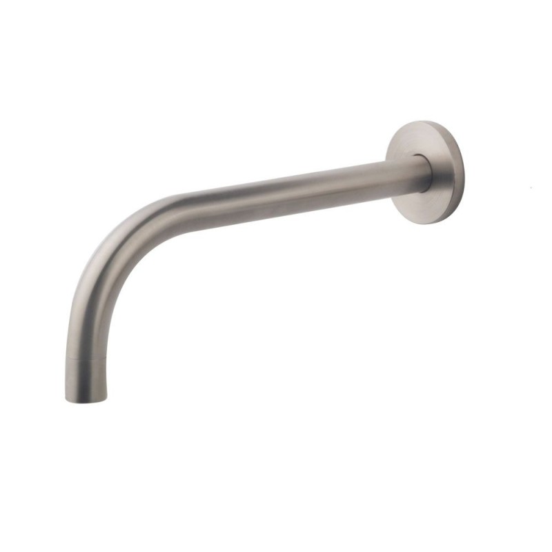 Slim 18mm uitloop rond 20cm 1/2" geborsteld staal