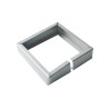 RHEINZINK prePATINA blue-grey soldeerwrong enkel vierkant Ø100 mm