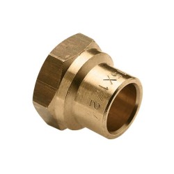BONFIX Soldeer messing schroefbus 1/4" bi.dr. x 12 mm