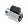 BONFIX Minikogelkraan 1/4" bi.dr. x bu.dr. (zwarte knop)