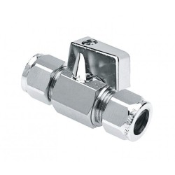 BONFIX Minikogelkraan recht knel 12x10 (chromen knop)