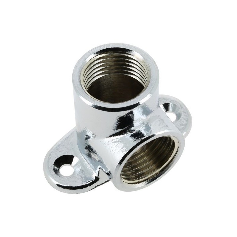 BONFIX Draad messing muurplaat 1/2" bi.dr. x 1/2" bi.dr. verchroomd