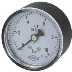 manometer Ø63mm 0-10 bar 1/4 axiaal