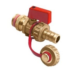 BONFIX Kogelvul- en aftapkraan 1/2" rode knop - zelfdichtend
