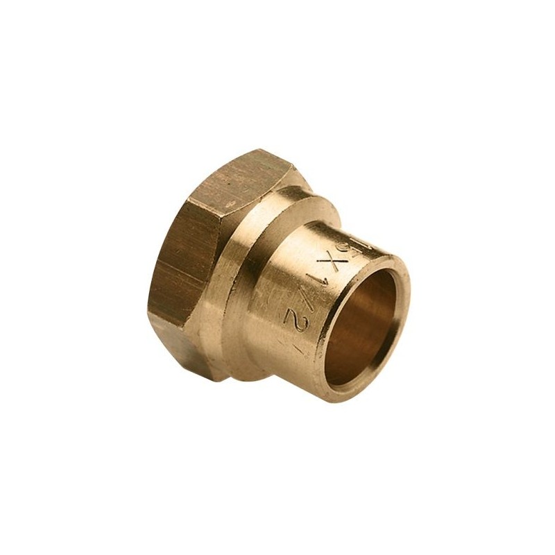 BONFIX Soldeer messing schroefbus 1/2" bi.dr. x 12 mm