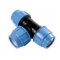 PE knelkoppeling T-stuk 90° 90 mm
