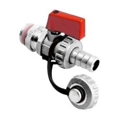 BONFIX Kogelvul- en aftapkraan 1/2" rode knop - zelfdichtend - vertind