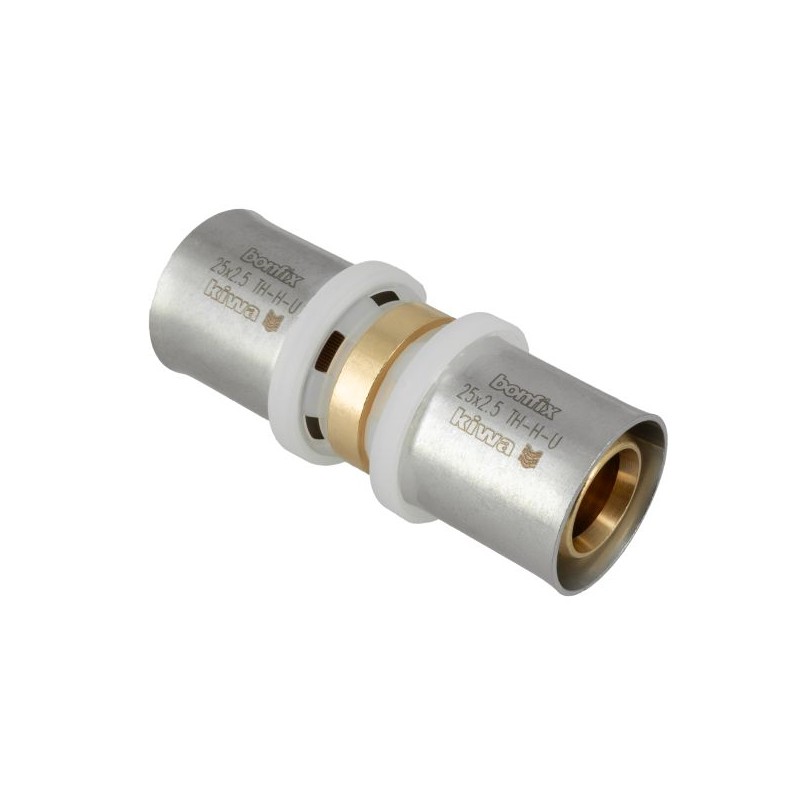 BONFIX Alu-pers rechte koppeling 25 x 25 mm