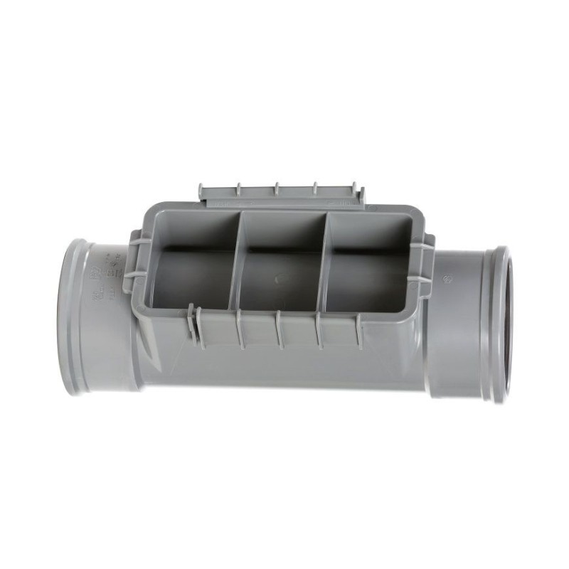 manchet ontstoppingsstuk met klemdeksel 125mm RoodBruin
