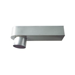 RHEINZINK Stadsuitloop prePATINA blue-grey Ø80mm 60 x 80mm 32cm
