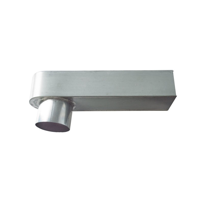 RHEINZINK Stadsuitloop prePATINA blue-grey Ø80mm 60 x 80mm 32cm