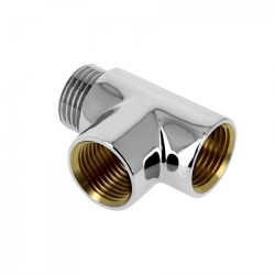 BONFIX Draad verchroomd T-stuk 1/2" bu. x 1/2" bi. x 1/2" bi.