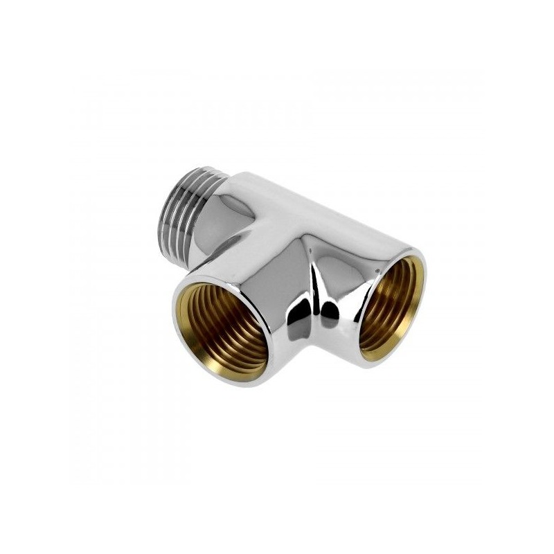 BONFIX Draad verchroomd T-stuk 1/2" bu. x 1/2" bi. x 1/2" bi.