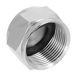 BONFIX Eindkoppeling / afsluitdop messing vernikkeld M24