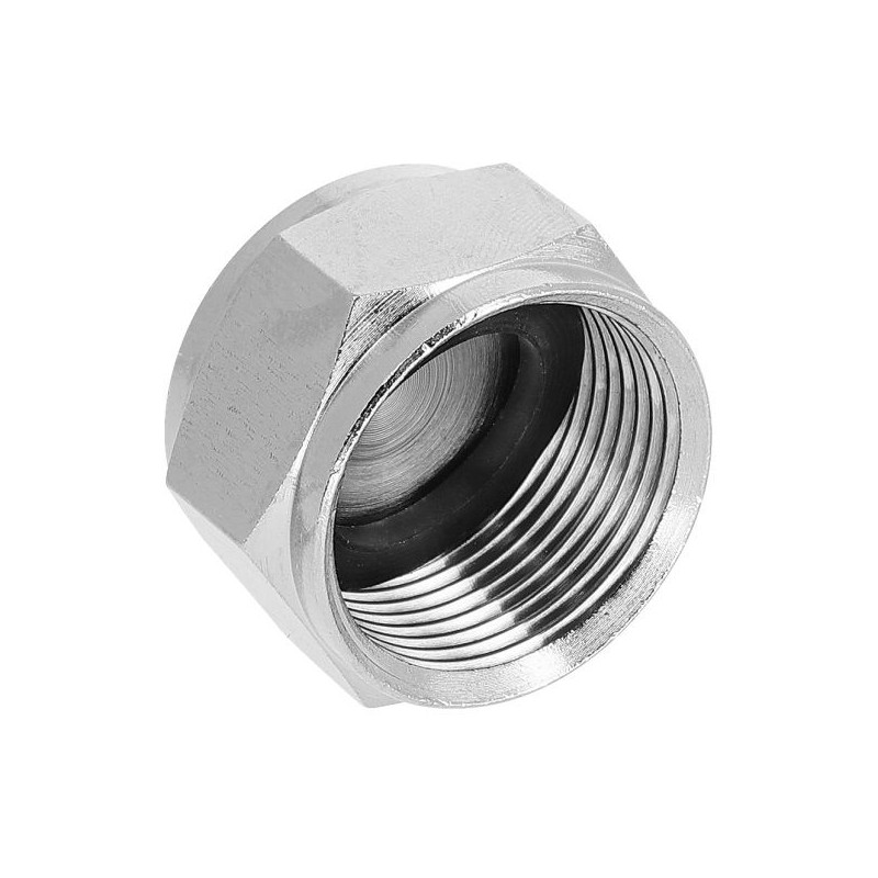 BONFIX Eindkoppeling / afsluitdop messing vernikkeld M24
