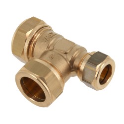 BONFIX Knel messing T-stuk 28 x 28 x 22 mm 