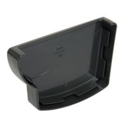 Nicoll Ovation LG28 PVC-Ti eindstuk goot links antraciet