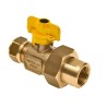 BONFIX Gaskogelkraan Knel messing 15 mm x koppeling 1/2" bi.dr.