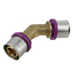 BONFIX Alu-pers bocht 45° 26 x 26 mm