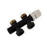 Riko thermostatisch 3/4" onderblok haaks recht - mat Zwart