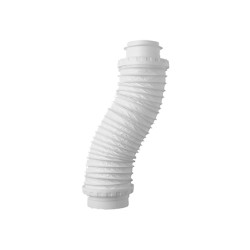 Aansluitstuk Flexibel KS 131-125 650mm voor ventilatiedakdoorvoer wit